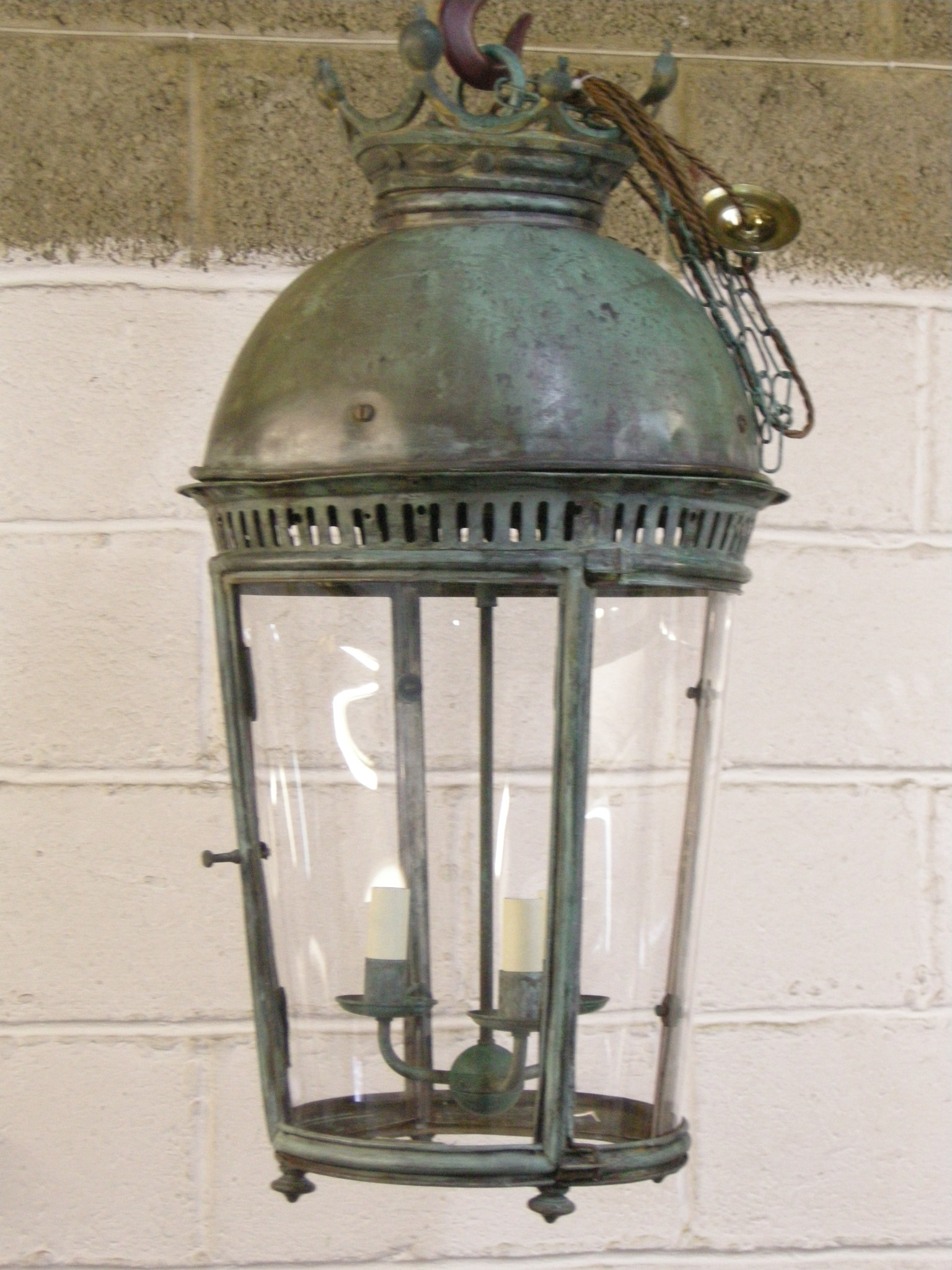 copper lantern after restoration